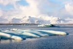 Icebergs in glacier bay, Iceland