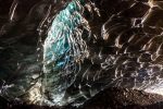 Inside glacier ice cave, Iceland